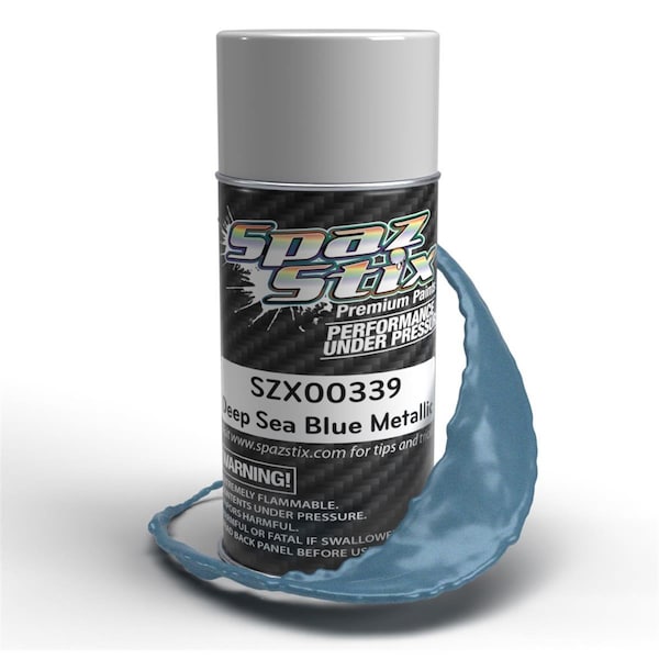 Spaz Stix 3.5 oz Can Metallic Aerosol Paint, Deep Sea Blue SZX00339 - main